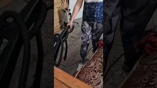 Carpet cleaner in action Trouble spots cleaned up with a Bissel Proheat Cleanercleaninglady [upl. by Llenrup]