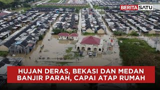 Banjir Parah Rendam Bekasi dan Medan  Beritasatu [upl. by Elysha]