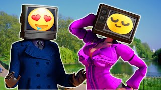 TV Woman x TV Man EPIC LOVE STORY  SAVE TV Woman vs Skibidi Toilet Animation in Gmod [upl. by Eahsat]