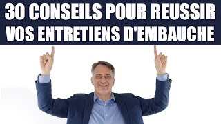 Conseils pour réussir un entretien dembauche avec exemples [upl. by Duwad614]