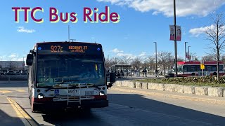 Toronto TTC 927C Highway 27 Express Bus Ride  Full Route Southbound 4192024 [upl. by Sillihp]