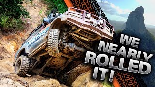 AUSTRALIA’S TOUGHEST TRACKS HUGE wheel lifts INSANE near 4WD rollover in the Glasshouse Mountains [upl. by Aremaj550]