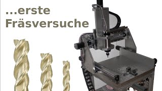 CNC Fräse Eigenbau  Teil 4  Montage und erste Fräsversuche [upl. by Nehgaem]