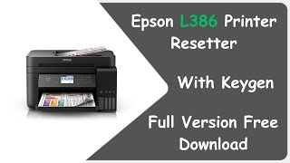 How to Reset Epson L386 Printer  Epson L486 L382 L386 Resetter  Epson L386 Adjustment Program [upl. by Ahsauqram]