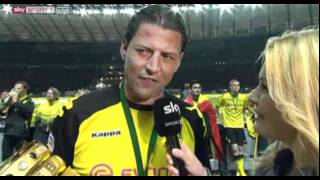 Interview Weidenfeller amp Bierdusche für Jessica Kastrop DFP Pokal Finale 2012 [upl. by Airdnek]