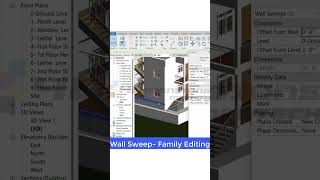 Create wall sweep with family profile in Revit shorts [upl. by Anaxor]