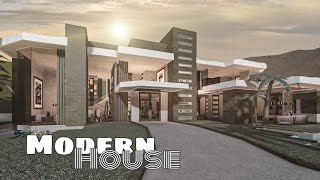 Bloxburg Mansion Modern House no largeplot  House Build [upl. by Juline]