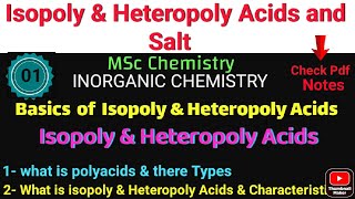 Isopoly and Heteropoly Acids  Tungsten ampMolybdenum INTRODUCTION•Msc Chemistry INORGANIC Notes [upl. by Fortuna]