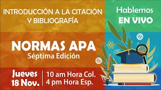 😉Introducción a la citación y bibliografía NORMAS APA 7ma Edición🎓  Aprender a investigar💛 [upl. by Alta]