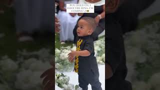 Cute page boy and ring bearer wows guest wedding milliondollarbaby [upl. by Areyk562]