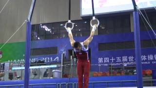 Alex Naddour  Still Rings  2014 World Championships  Podium Training [upl. by Trebmer]