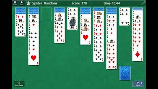 Spider Solitaire Gameplay Walkthrough Difficult 4 suits [upl. by Kalvin]