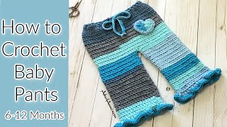 Crochet Pants How to Crochet Baby Pant Beginner Tutorial [upl. by Arsi272]