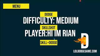 LoLDodgeGame Skillshot Medium World Record 38040 [upl. by Symon]