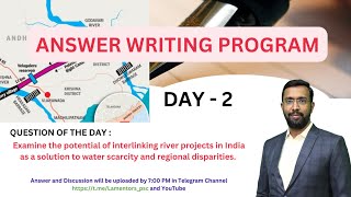 Interlinking of Rivers II Answer writing program II UPSC II APPSC II TSPSC [upl. by Haff]