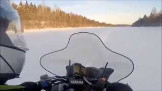 Yamaha Venture MP sled river run [upl. by Pavia609]