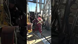 Trip pipe in hole part 2 rig pipes drilling oil tripping [upl. by Ierna]