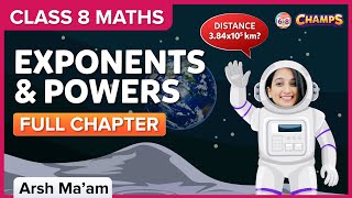 Exponents and Powers  ONE SHOT  Class 8  Maths  BYJUS [upl. by Alol]