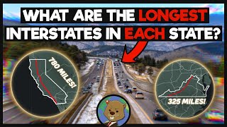 Whats Every US States Longest Interstate [upl. by Anailli]