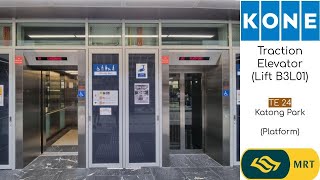 Inconsistent KONE MRL Traction Elevator at Katong Park MRT Station Lift B3L01 Platform [upl. by Ettinger]