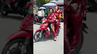 Iron Man Nghiêm Chỉnh Chấp Hành Luật Giao Thông ironman captianamerica deadpool funny cosplay [upl. by Rafter871]