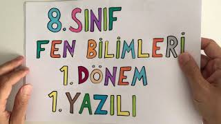 8 Sınıf Fen Bilimleri 1 Dönem 1 Yazılı  Kısa kısa bak geç [upl. by Aicnetroh]