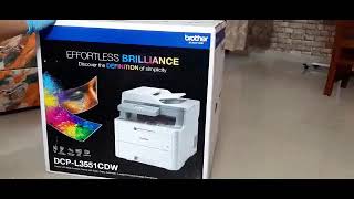 Brother Printer model DCPL3551CDW unboxing [upl. by Enidualc623]