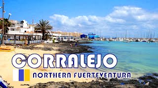 Fuerteventura  Corralejo  Beaches Harbour and Old Town [upl. by Enileda]