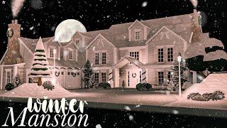 NO LARGE PLOT Winter Mansion 100K Bloxburg Speedbuild [upl. by Satterfield]