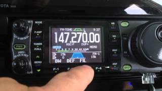 Adjusting TBW for FM repeaters on IC7000 [upl. by Rosenthal]