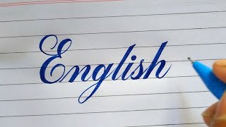 Write The Word English in Calligraphy  how to write English in Calligraphy [upl. by Tnerual]