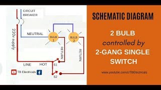 Wiring Diagram Using a 2 Gang Switch Converting it to 2 Way Switching Using 3 Plate Wiring Method [upl. by Gabbi]