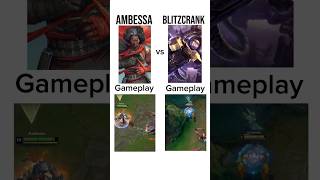 AMBESSA GAMEPLAY vs BLITZCRANK GAMEPLAY 😂 LEAGUE OF LEGENDS shorts [upl. by Aisatna783]