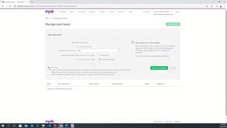 MYOB Tutorial 1 add bank feed [upl. by Aicena687]