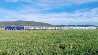 🇬🇷 HELLENIC TRAIN InterCity trains at Boiotia [upl. by Yatnwahs]