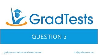 Free Verbal Reasoning Test 4 Question 2 [upl. by Center]