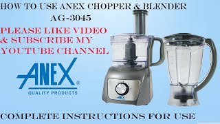 Anex AG3045 Chopper Blender Review and basic information [upl. by Lindly]