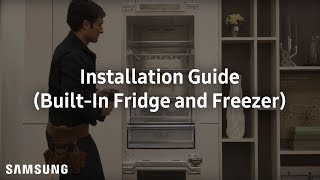 How To Install Samsung Fixed Mounting BuiltIn Fridge and Freezer [upl. by Eecal]