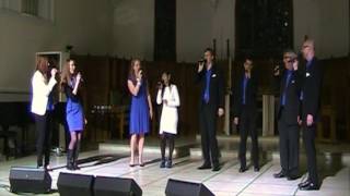 Organ Fugue JS Bach arr Ward Swingle  Vocal Group Kiva LIVE [upl. by Milore]