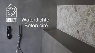 Betonlook badkamer met beton ciré [upl. by Geoff]