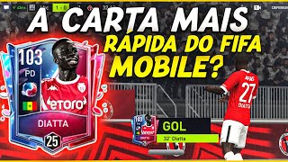 💥🤯 VELOCIDADE PURA NESSA CARTA NO FIFA 22 MOBILE 😱 REVIEW DIATTA 98 [upl. by Nanyk]