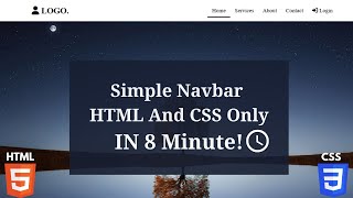 How To Create A Navbar Using HTML And CSS  Website Header Design Tutorial [upl. by Aicirtel]