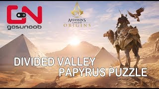 Assassins Creed Origins Divided Valley Papyrus Puzzle How to solve [upl. by Michon720]