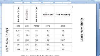 How to Change Text Direction in Table amp Text in MS Word [upl. by Friedland]