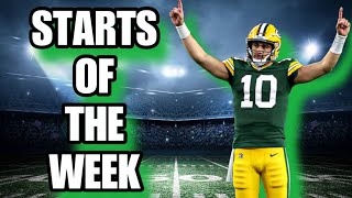 NFL WEEK 12 FANTASY FOOTBALL STARTS OF THE WEEK [upl. by Hickey]