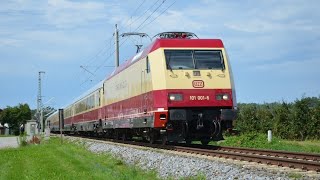 AKEEisenbahntouristik Sonderzug  Rheingold Sonderzug mit passender 101 001 Rheingoldfarben [upl. by Adria753]