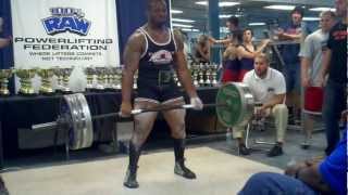 Tra Farrington of RTP Fitness US Record 700 lb Deadlift at NC State Championships [upl. by Littlejohn]