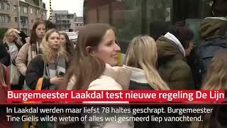 Burgemeester van Laakdal test nieuwe dienstregeling van De Lijn uit [upl. by Notgnirra530]