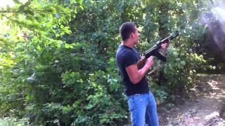 Shooting an ak47 full auto kalash albania full mag kalashnikov [upl. by Hcahsem]