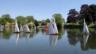 Vintage Marblehead Last Race of 2017 US Vintage Model Yacht Regatta [upl. by Perzan]